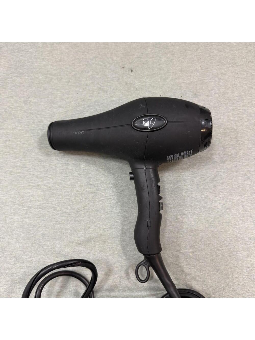 Ion Magnesium Black Pro Hair Dryer 1800W 3 Heat/2 Speed, Cool Button 9Ft Cord
